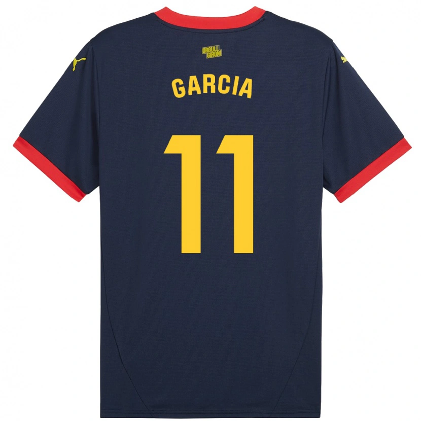 Danxen Mann Jastin García #11 Marine Rød Bortetrøye Drakt Trøye 2024/25 Skjorter T-Skjorte