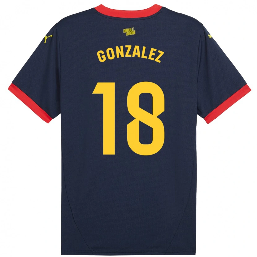 Danxen Mann Gerard González #18 Marine Rød Bortetrøye Drakt Trøye 2024/25 Skjorter T-Skjorte