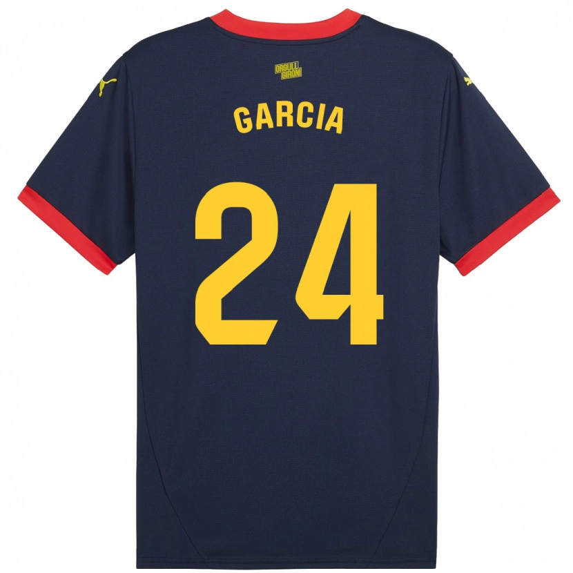 Danxen Mann Borja García #24 Marine Rød Bortetrøye Drakt Trøye 2024/25 Skjorter T-Skjorte