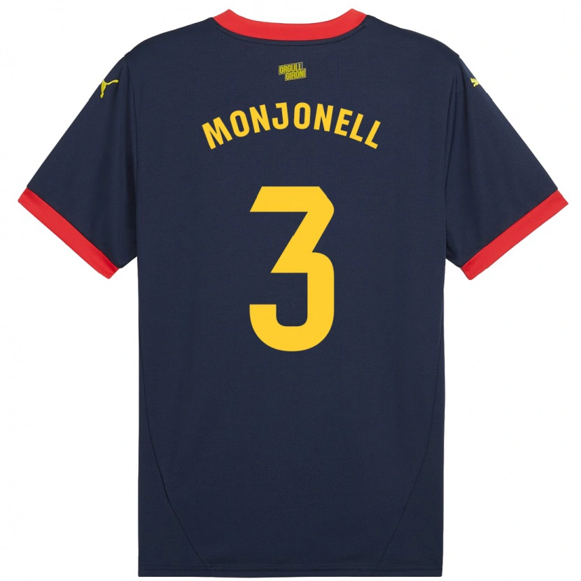 Danxen Mann Eric Monjonell #3 Marine Rød Bortetrøye Drakt Trøye 2024/25 Skjorter T-Skjorte