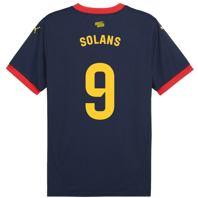 Danxen Mann Sergi Solans #9 Marine Rød Bortetrøye Drakt Trøye 2024/25 Skjorter T-Skjorte