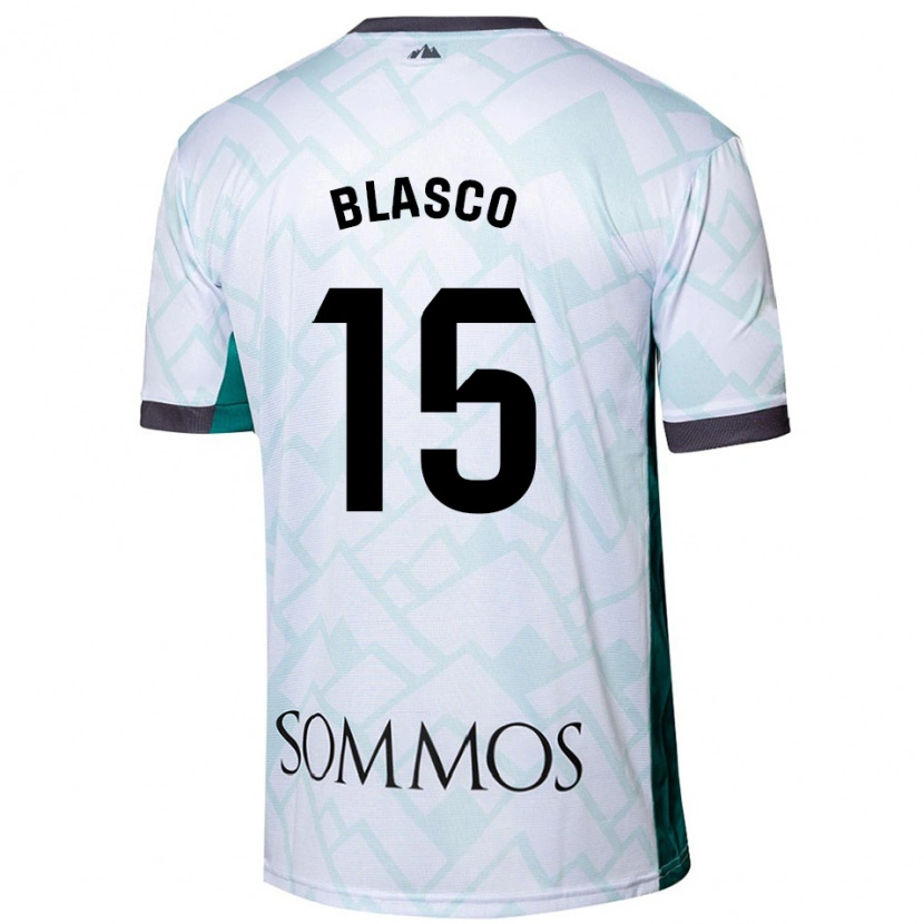 Danxen Mann Jérémy Blasco #15 Hvit Grønn Bortetrøye Drakt Trøye 2024/25 Skjorter T-Skjorte
