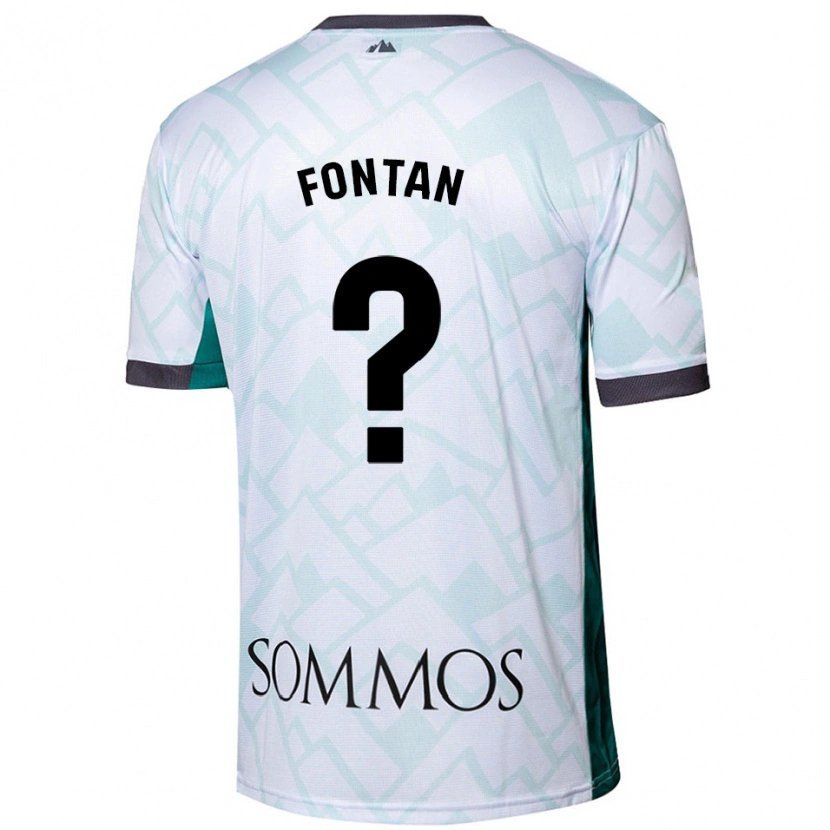 Danxen Mann Nico Fontán #0 Hvit Grønn Bortetrøye Drakt Trøye 2024/25 Skjorter T-Skjorte