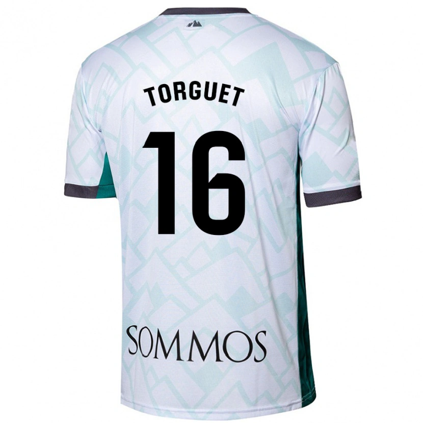 Danxen Mann Miguel Torguet #16 Hvit Grønn Bortetrøye Drakt Trøye 2024/25 Skjorter T-Skjorte