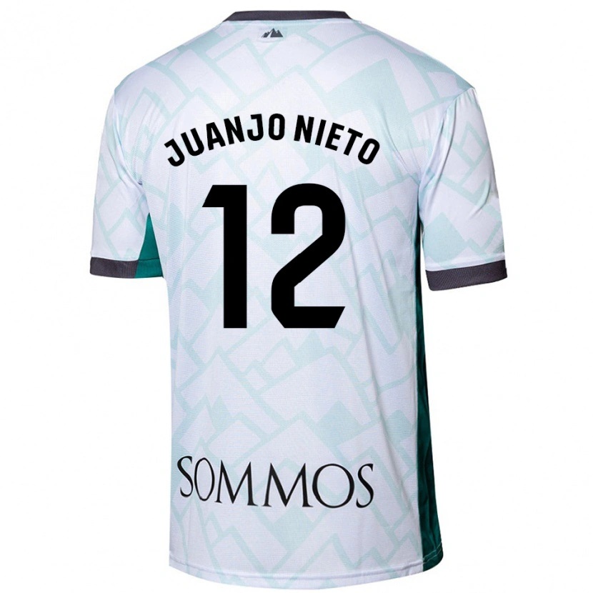 Danxen Mann Juanjo Nieto #12 Hvit Grønn Bortetrøye Drakt Trøye 2024/25 Skjorter T-Skjorte