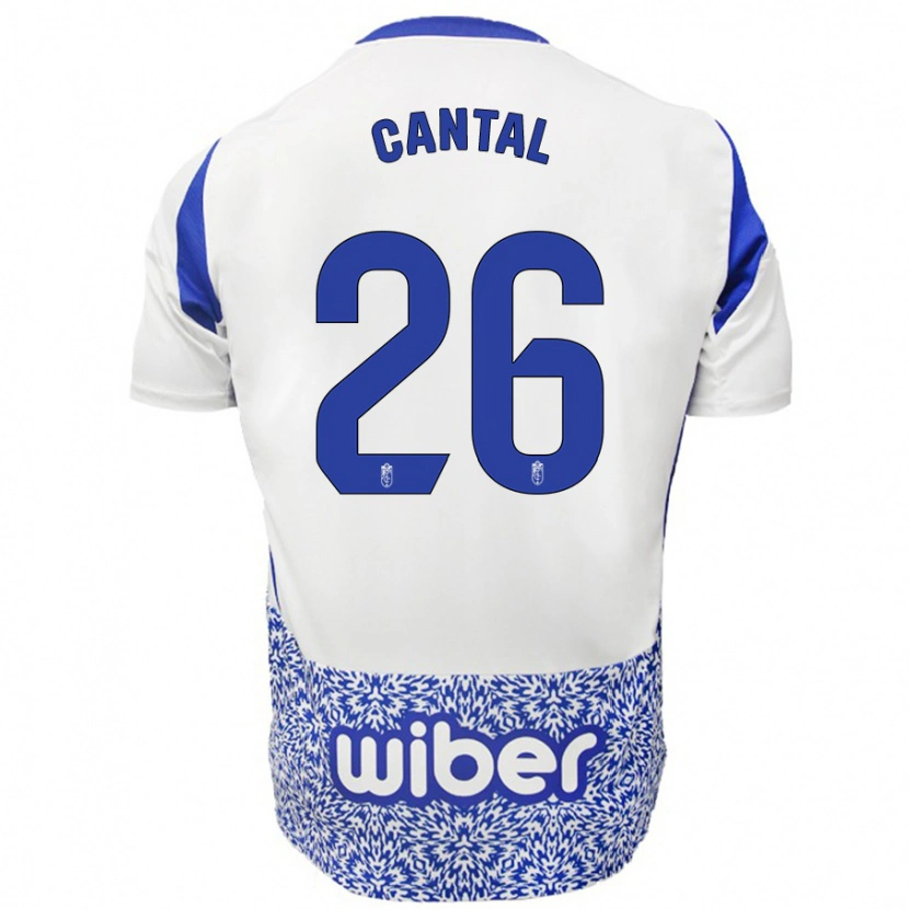 Danxen Mann Paco Cantal #26 Hvit Blå Bortetrøye Drakt Trøye 2024/25 Skjorter T-Skjorte