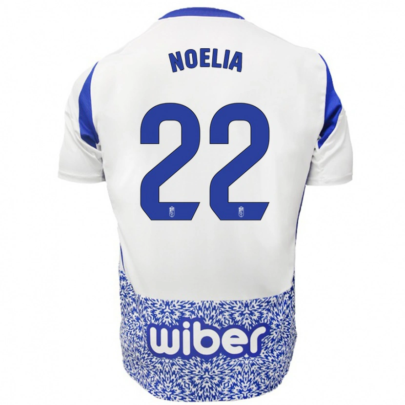 Danxen Mann Noelia Salas Mullens #22 Hvit Blå Bortetrøye Drakt Trøye 2024/25 Skjorter T-Skjorte