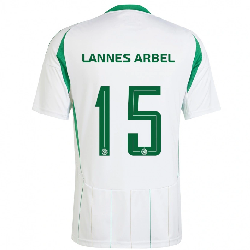 Danxen Mann Tomer Lannes Arbel #15 Hvit Grønn Bortetrøye Drakt Trøye 2024/25 Skjorter T-Skjorte