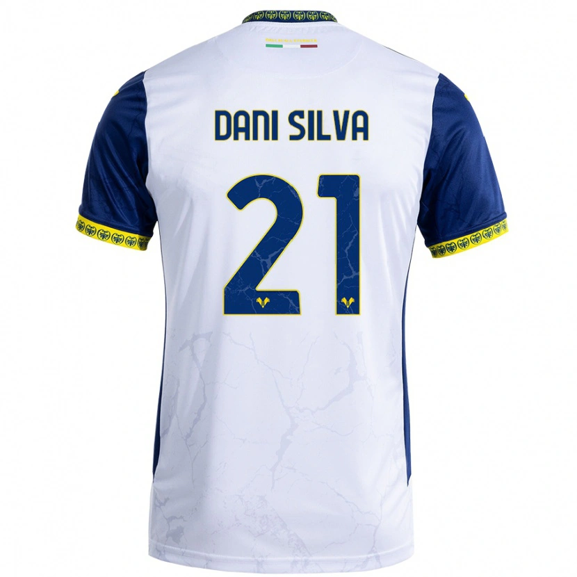 Danxen Mann Dani Silva #21 Hvit Blå Bortetrøye Drakt Trøye 2024/25 Skjorter T-Skjorte