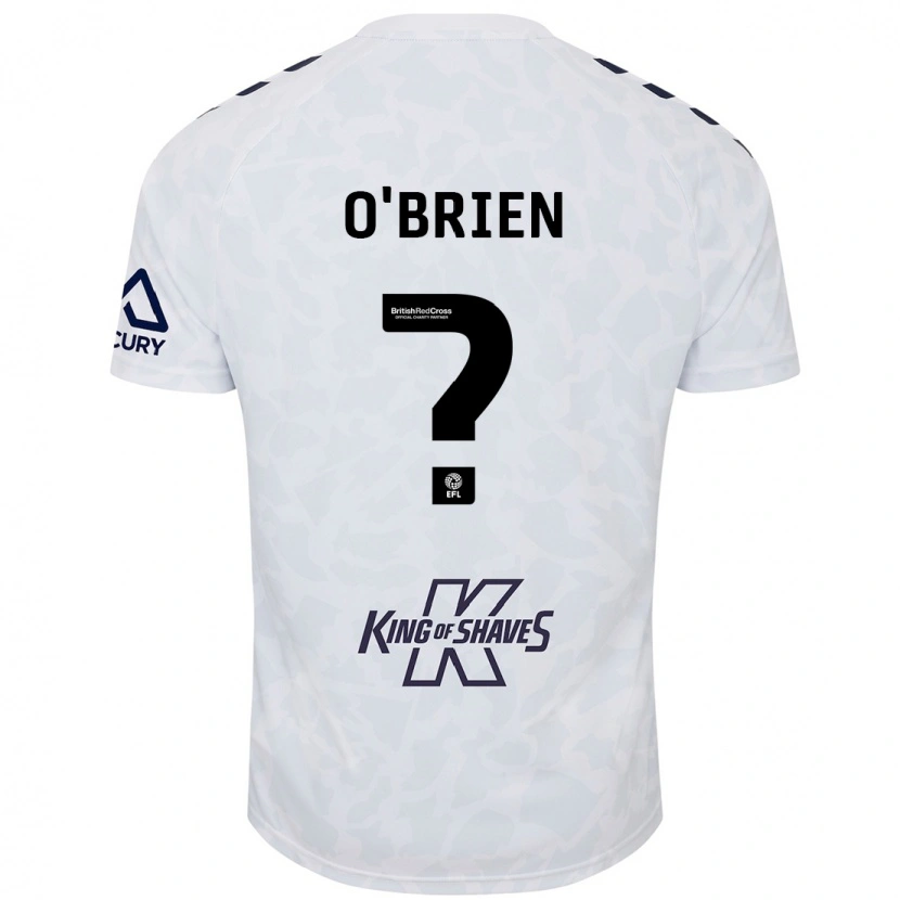 Danxen Mann Fionn O'brien #0 Hvit Bortetrøye Drakt Trøye 2024/25 Skjorter T-Skjorte