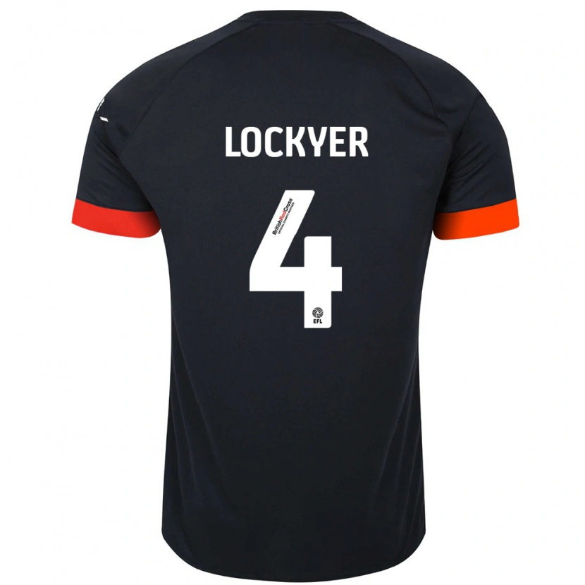 Danxen Mann Tom Lockyer #4 Svart Oransje Bortetrøye Drakt Trøye 2024/25 Skjorter T-Skjorte
