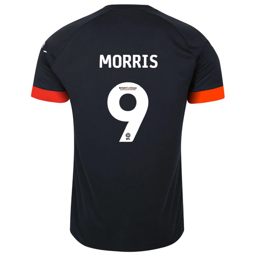 Danxen Mann Carlton Morris #9 Svart Oransje Bortetrøye Drakt Trøye 2024/25 Skjorter T-Skjorte