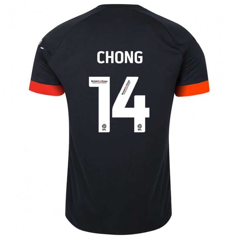 Danxen Mann Tahith Chong #14 Svart Oransje Bortetrøye Drakt Trøye 2024/25 Skjorter T-Skjorte