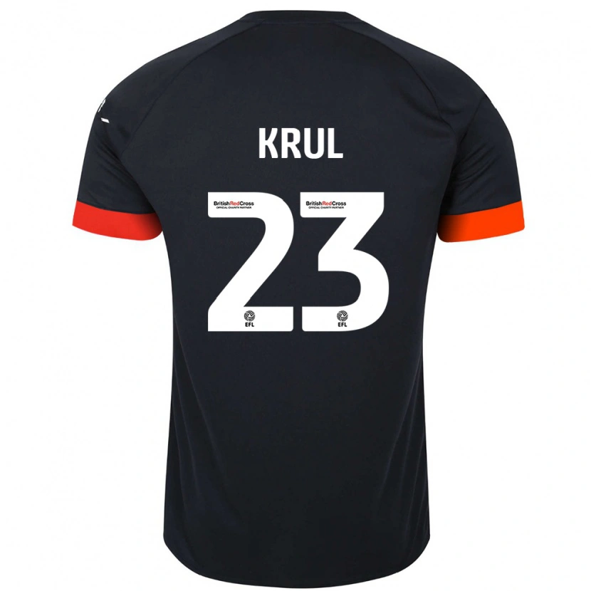 Danxen Mann Tim Krul #23 Svart Oransje Bortetrøye Drakt Trøye 2024/25 Skjorter T-Skjorte