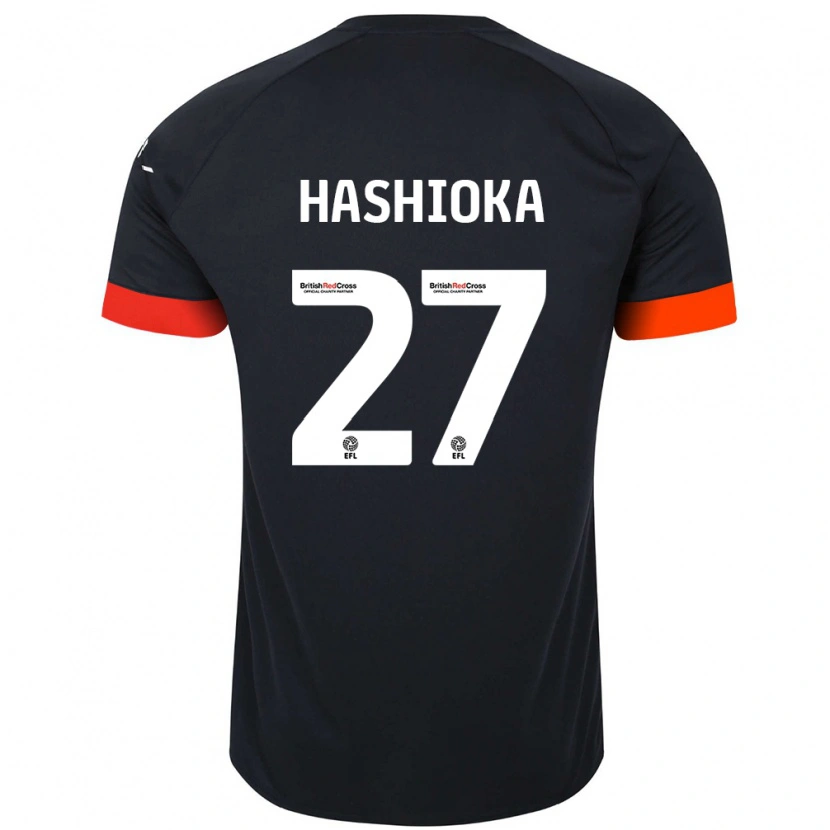 Danxen Mann Daiki Hashioka #27 Svart Oransje Bortetrøye Drakt Trøye 2024/25 Skjorter T-Skjorte