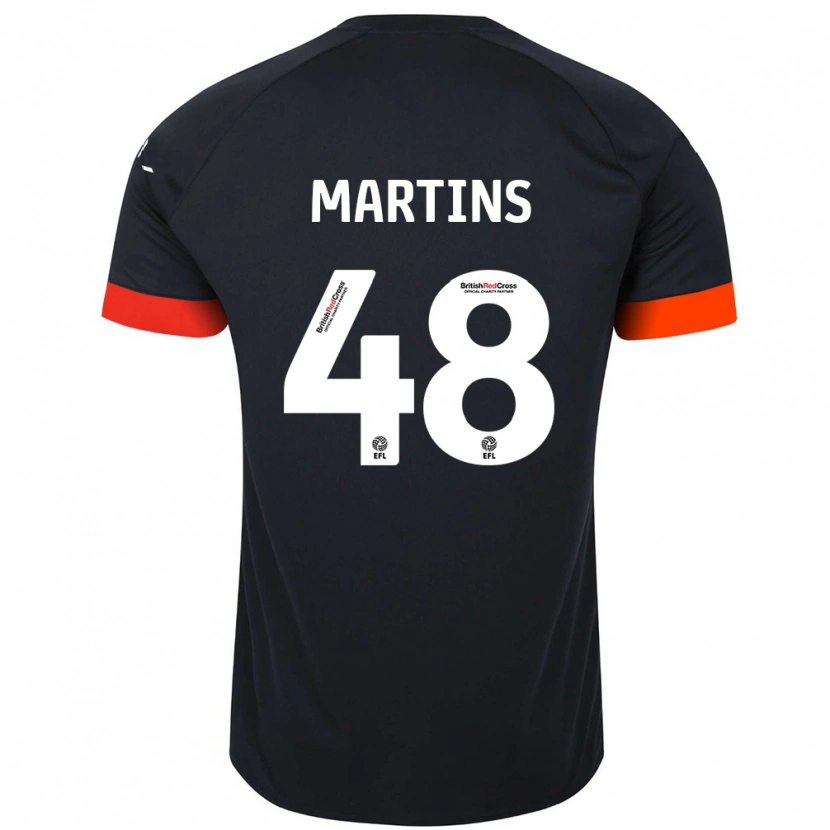 Danxen Mann Dominic Dos Santos Martins #48 Svart Oransje Bortetrøye Drakt Trøye 2024/25 Skjorter T-Skjorte