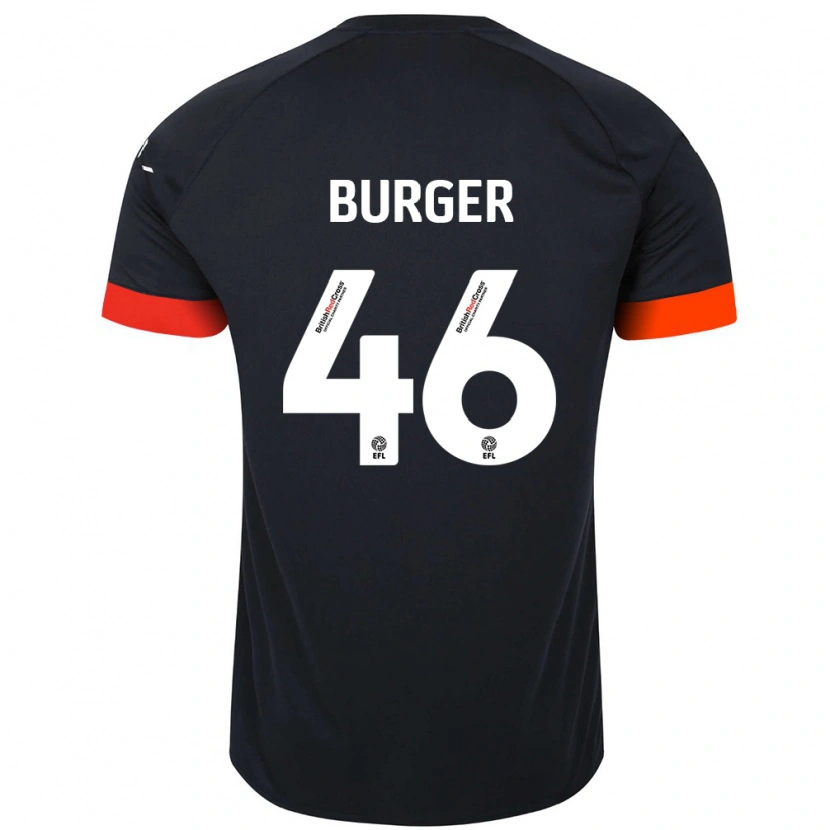 Danxen Mann Jake Burger #46 Svart Oransje Bortetrøye Drakt Trøye 2024/25 Skjorter T-Skjorte