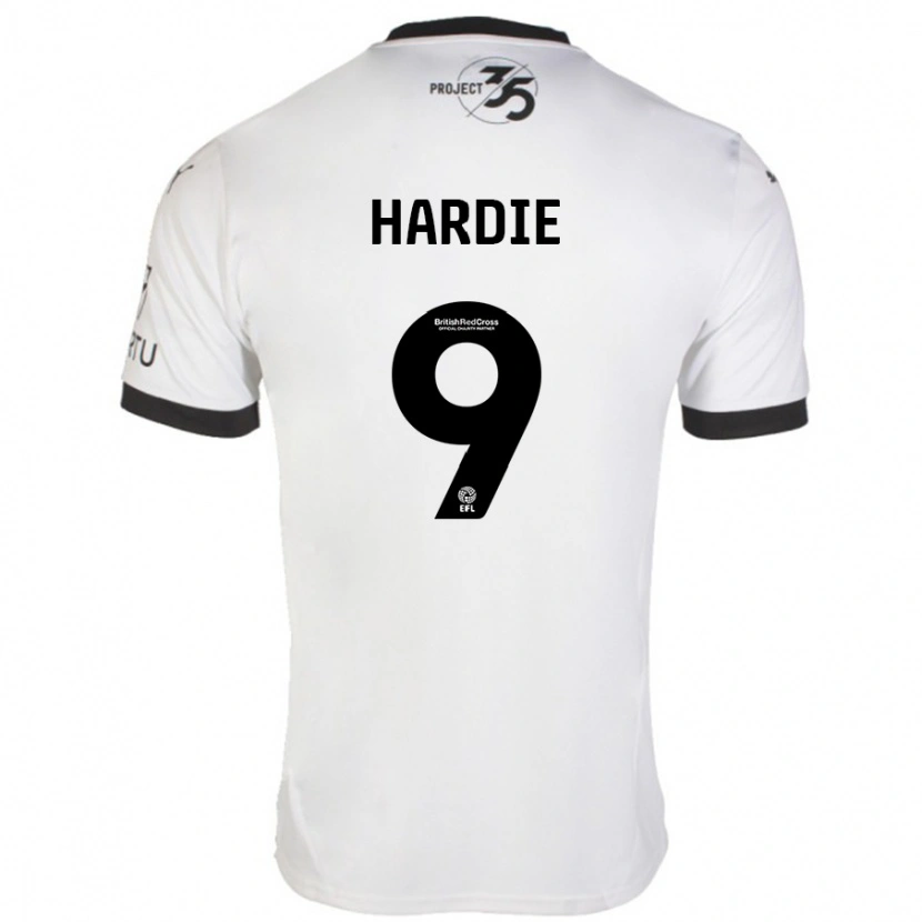 Danxen Mann Ryan Hardie #9 Hvit Svart Bortetrøye Drakt Trøye 2024/25 Skjorter T-Skjorte