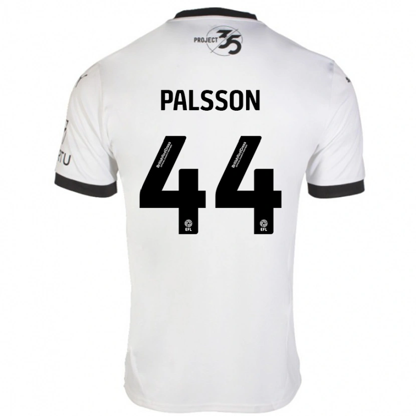 Danxen Mann Victor Pálsson #44 Hvit Svart Bortetrøye Drakt Trøye 2024/25 Skjorter T-Skjorte
