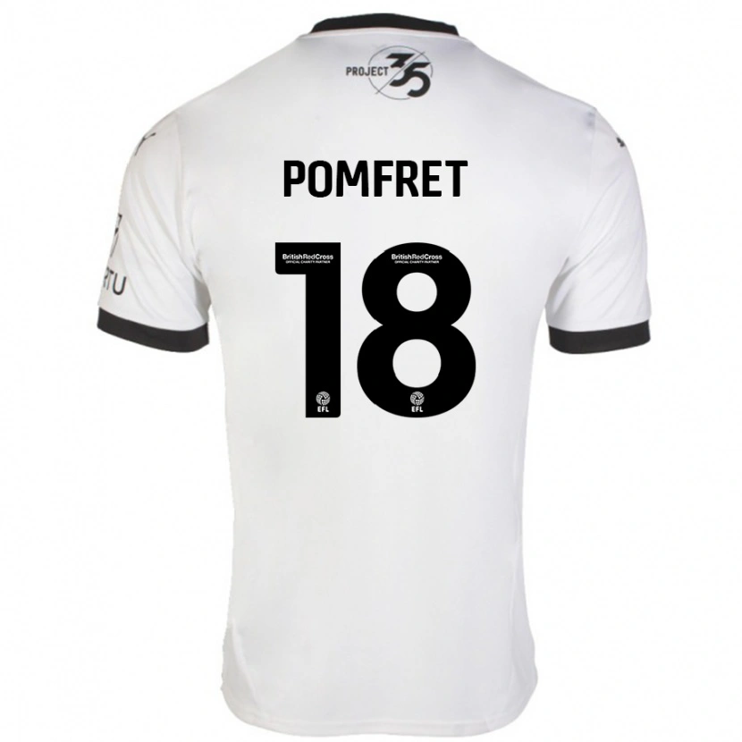 Danxen Mann Taya Pomfret #18 Hvit Svart Bortetrøye Drakt Trøye 2024/25 Skjorter T-Skjorte