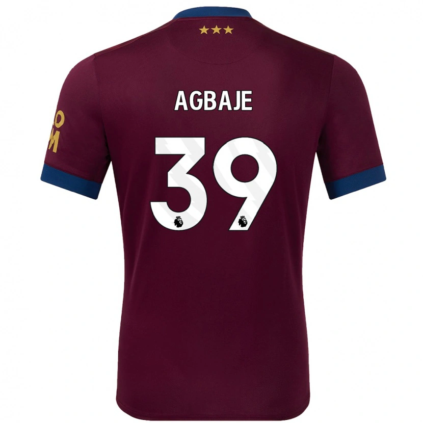 Danxen Mann Edwin Agbaje #39 Brun Bortetrøye Drakt Trøye 2024/25 Skjorter T-Skjorte