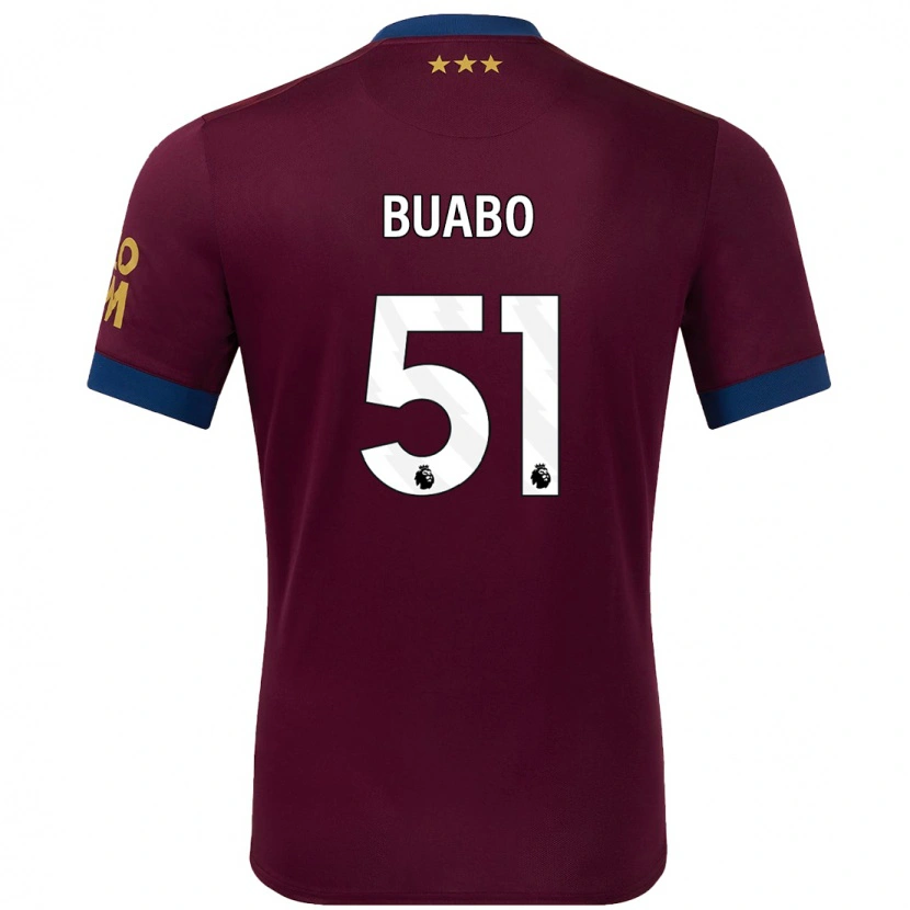Danxen Mann Gerrard Buabo #51 Brun Bortetrøye Drakt Trøye 2024/25 Skjorter T-Skjorte