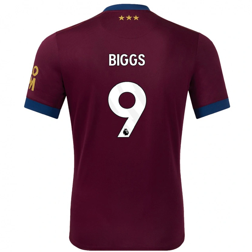 Danxen Mann Maddie Biggs #9 Brun Bortetrøye Drakt Trøye 2024/25 Skjorter T-Skjorte
