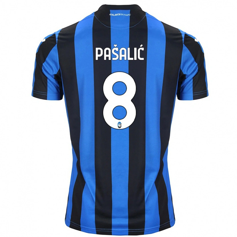 Danxen Dame Mario Pasalic #8 Blå Svart Hjemmetrøye Drakt Trøye 2024/25 Skjorter T-Skjorte