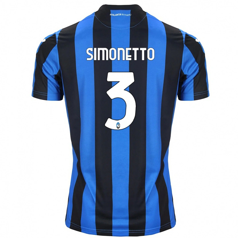 Danxen Dame Federico Simonetto #3 Blå Svart Hjemmetrøye Drakt Trøye 2024/25 Skjorter T-Skjorte