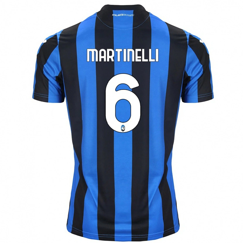 Danxen Dame Gabriel Martinelli #6 Blå Svart Hjemmetrøye Drakt Trøye 2024/25 Skjorter T-Skjorte