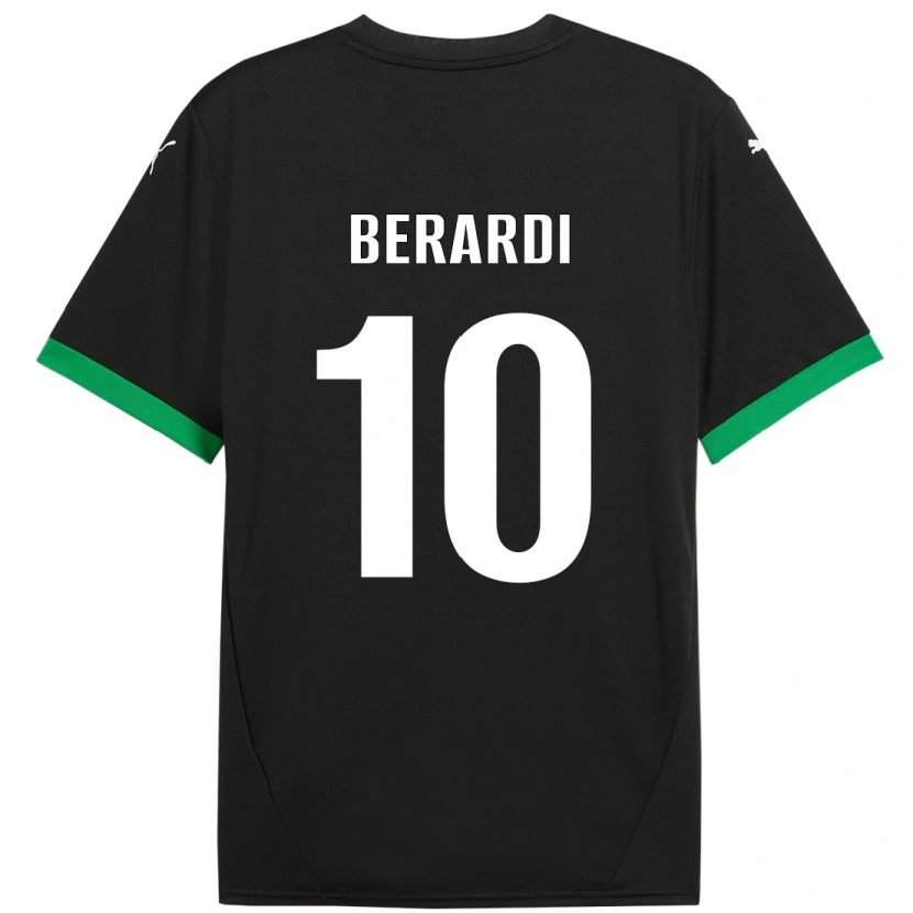 Danxen Dame Domenico Berardi #10 Svart Mørkegrønn Hjemmetrøye Drakt Trøye 2024/25 Skjorter T-Skjorte