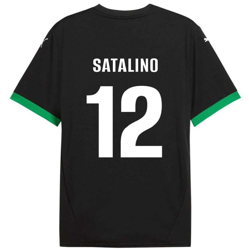 Danxen Dame Giacomo Satalino #12 Svart Mørkegrønn Hjemmetrøye Drakt Trøye 2024/25 Skjorter T-Skjorte