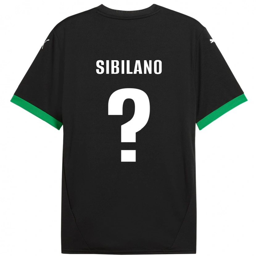 Danxen Dame Alessio Sibilano #0 Svart Mørkegrønn Hjemmetrøye Drakt Trøye 2024/25 Skjorter T-Skjorte