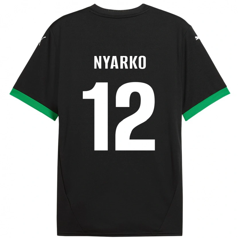 Danxen Dame Lorenzo Nyarko #12 Svart Mørkegrønn Hjemmetrøye Drakt Trøye 2024/25 Skjorter T-Skjorte