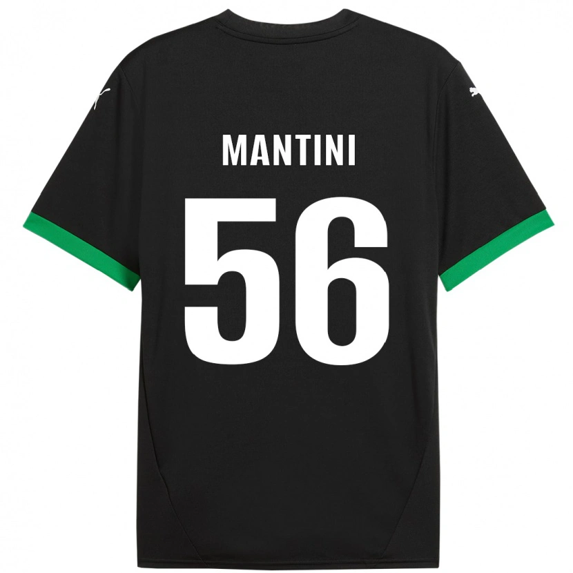 Danxen Dame Raffaele Mantini #56 Svart Mørkegrønn Hjemmetrøye Drakt Trøye 2024/25 Skjorter T-Skjorte