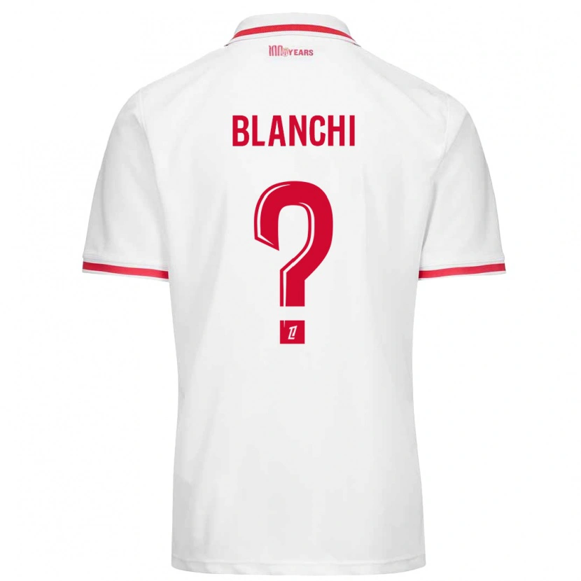 Danxen Dame Florian Blanchi #0 Hvit Rød Hjemmetrøye Drakt Trøye 2024/25 Skjorter T-Skjorte