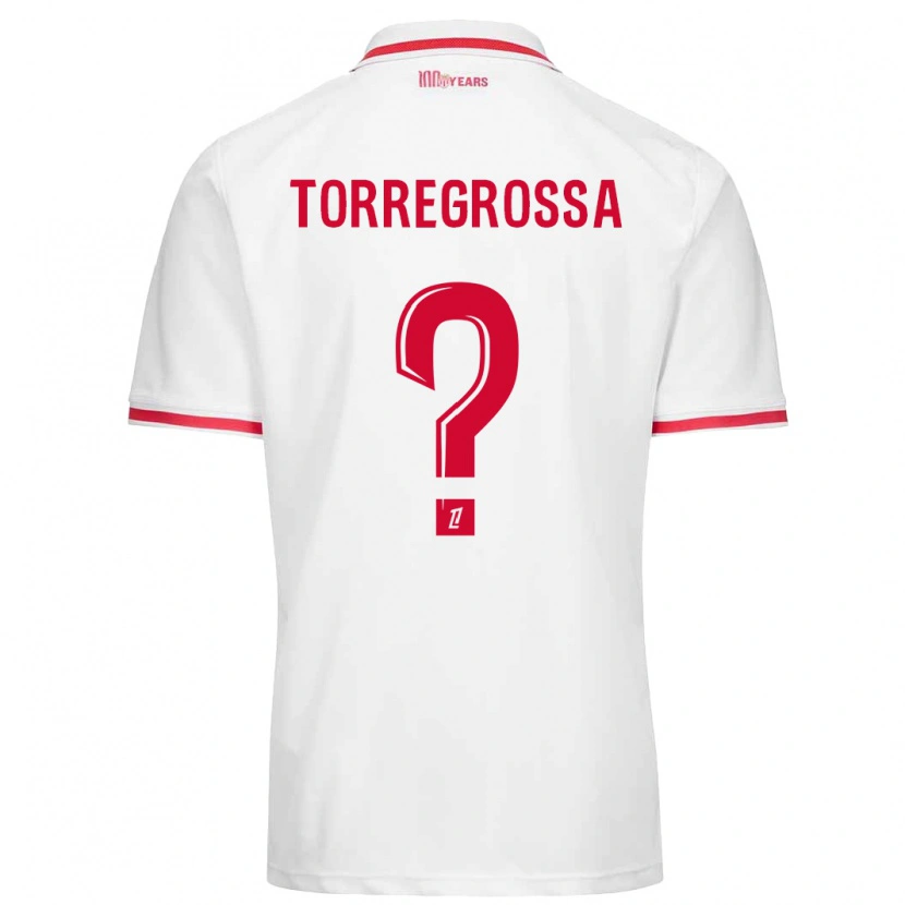 Danxen Dame Hugo Torregrossa #0 Hvit Rød Hjemmetrøye Drakt Trøye 2024/25 Skjorter T-Skjorte