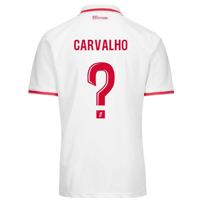 Danxen Dame Lorenzo Carvalho #0 Hvit Rød Hjemmetrøye Drakt Trøye 2024/25 Skjorter T-Skjorte