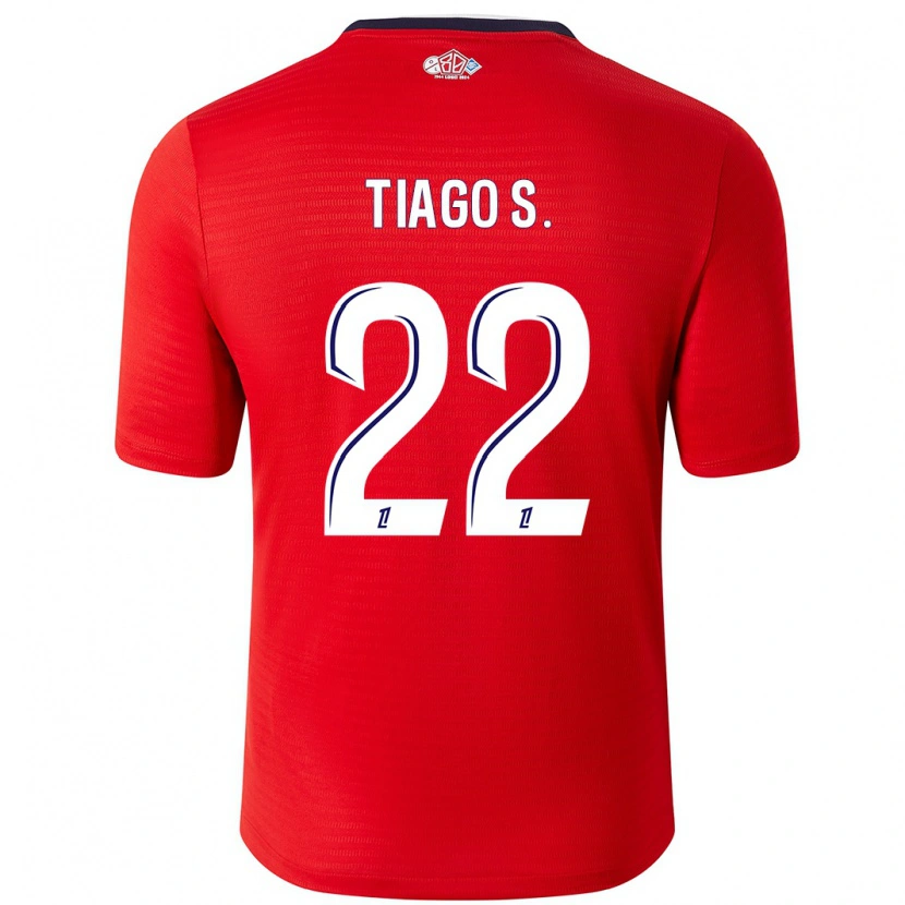 Danxen Dame Tiago Santos #22 Rød Hvit Hjemmetrøye Drakt Trøye 2024/25 Skjorter T-Skjorte