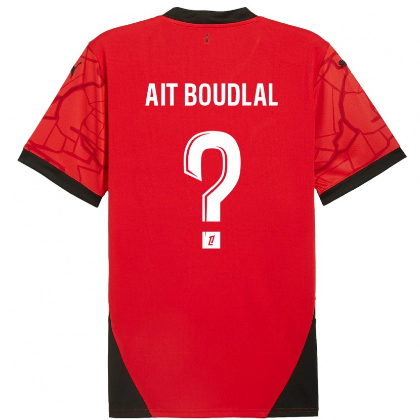 Danxen Dame Abdelhamid Ait Boudlal #0 Rød Svart Hjemmetrøye Drakt Trøye 2024/25 Skjorter T-Skjorte