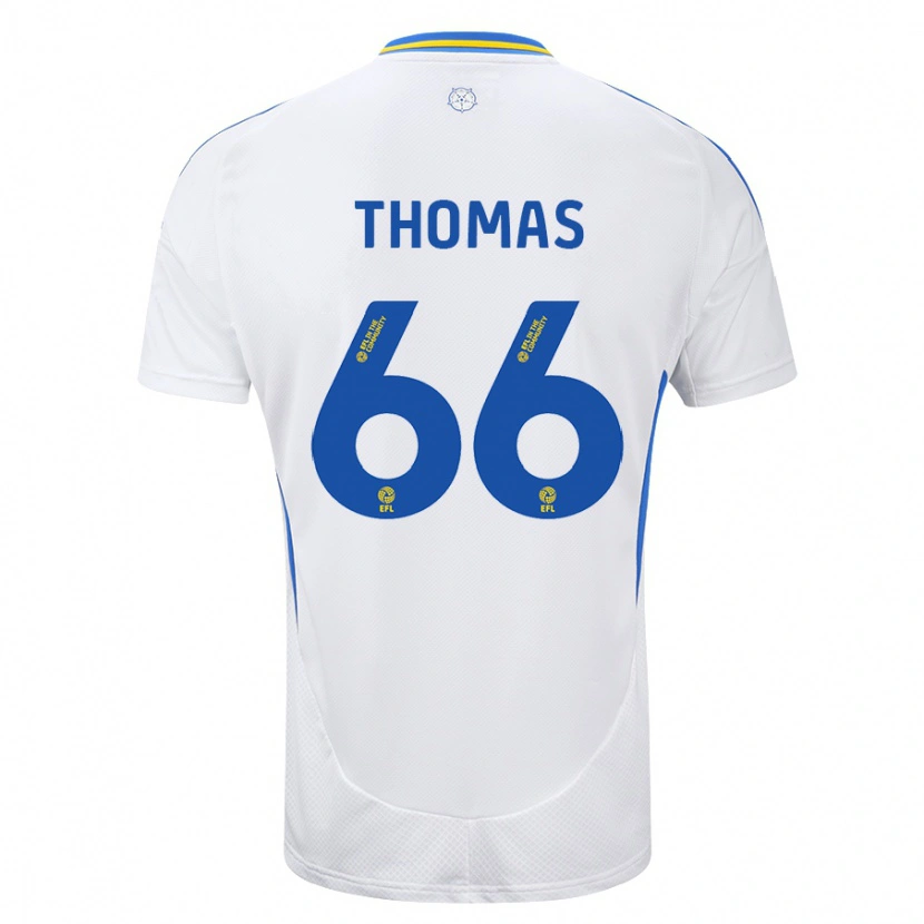 Danxen Dame Luca Thomas #66 Hvit Blå Hjemmetrøye Drakt Trøye 2024/25 Skjorter T-Skjorte
