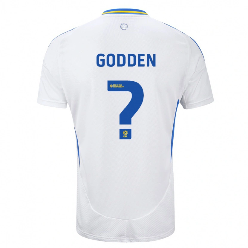 Danxen Dame Scott Godden #0 Hvit Blå Hjemmetrøye Drakt Trøye 2024/25 Skjorter T-Skjorte