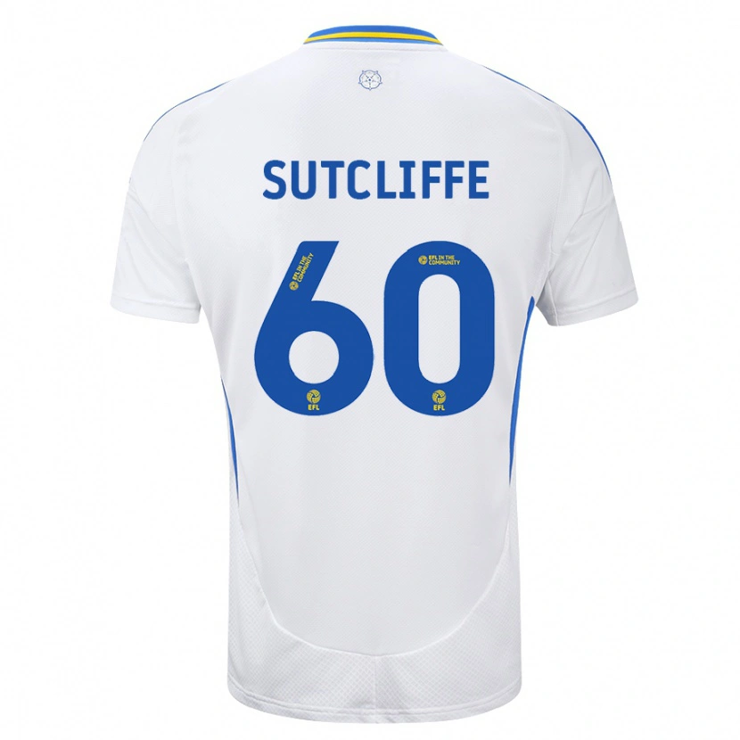 Danxen Dame Harvey Sutcliffe #60 Hvit Blå Hjemmetrøye Drakt Trøye 2024/25 Skjorter T-Skjorte