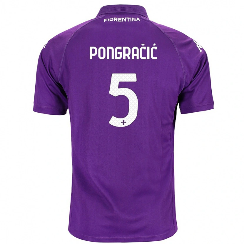 Danxen Dame Marin Pongračić #5 Lilla Hjemmetrøye Drakt Trøye 2024/25 Skjorter T-Skjorte