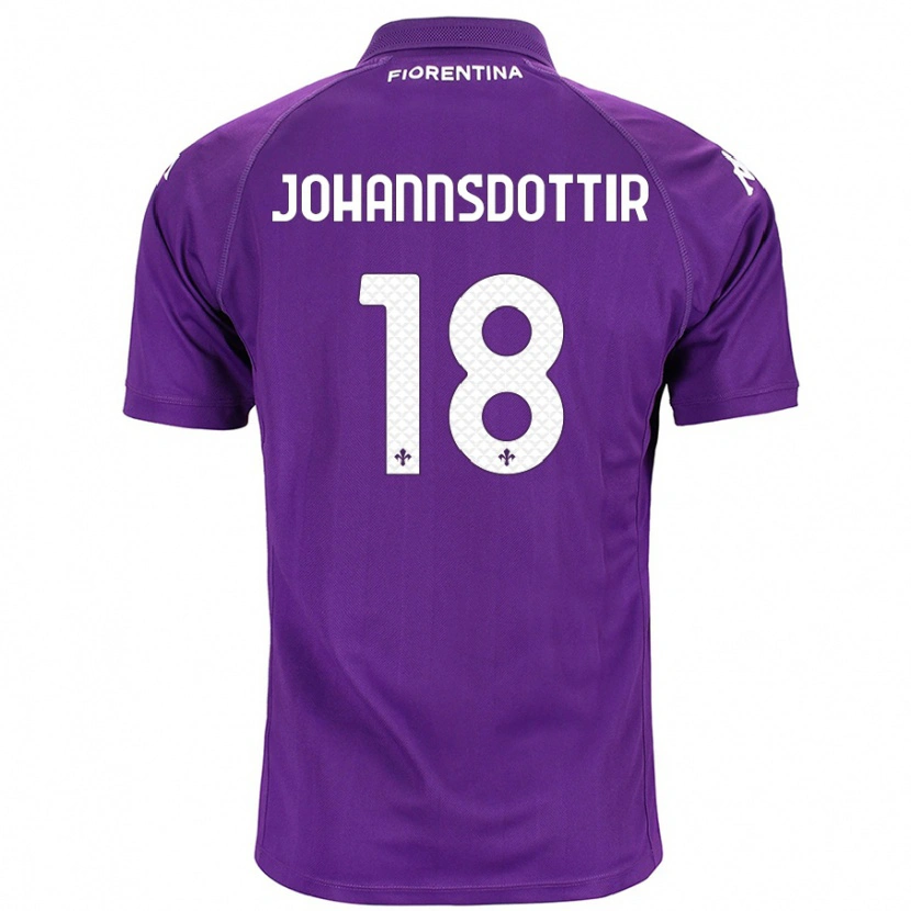 Danxen Dame Alexandra Jóhannsdóttir #18 Lilla Hjemmetrøye Drakt Trøye 2024/25 Skjorter T-Skjorte
