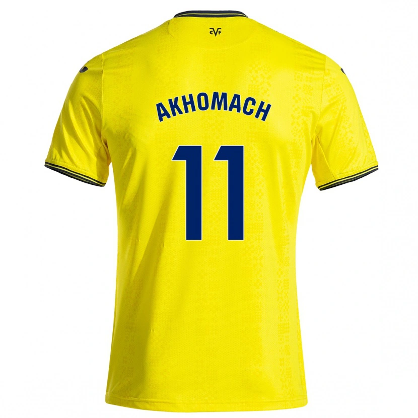 Danxen Dame Ilias Akhomach #11 Gul Svart Hjemmetrøye Drakt Trøye 2024/25 Skjorter T-Skjorte