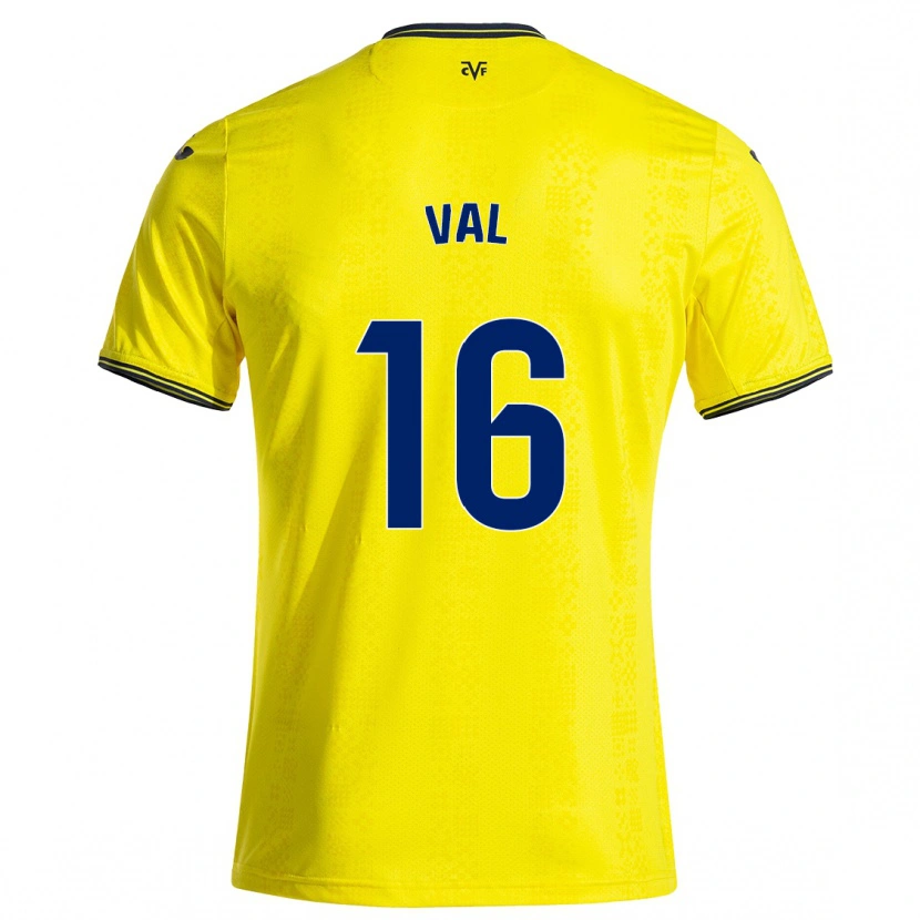 Danxen Dame Brais Val #16 Gul Svart Hjemmetrøye Drakt Trøye 2024/25 Skjorter T-Skjorte
