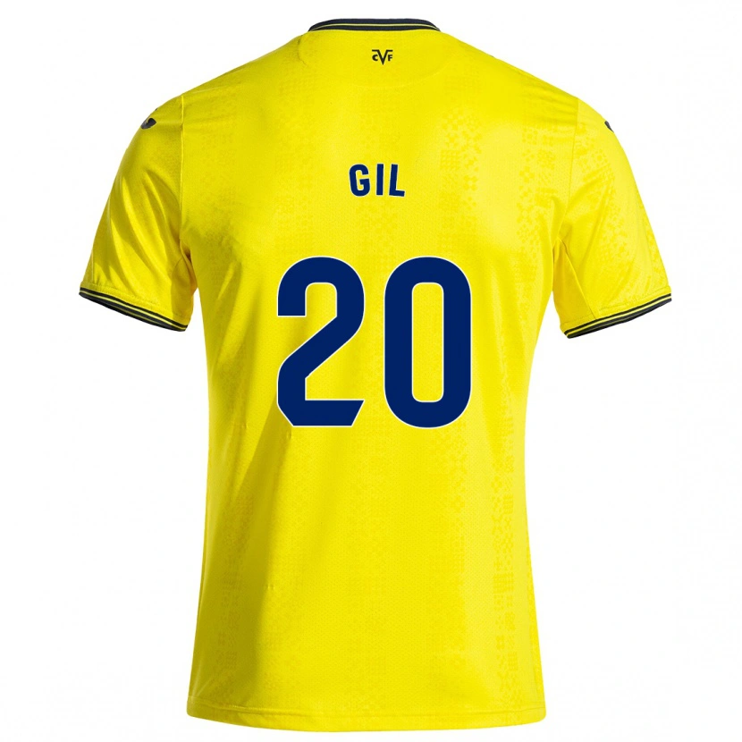 Danxen Dame Mario Gil #20 Gul Svart Hjemmetrøye Drakt Trøye 2024/25 Skjorter T-Skjorte