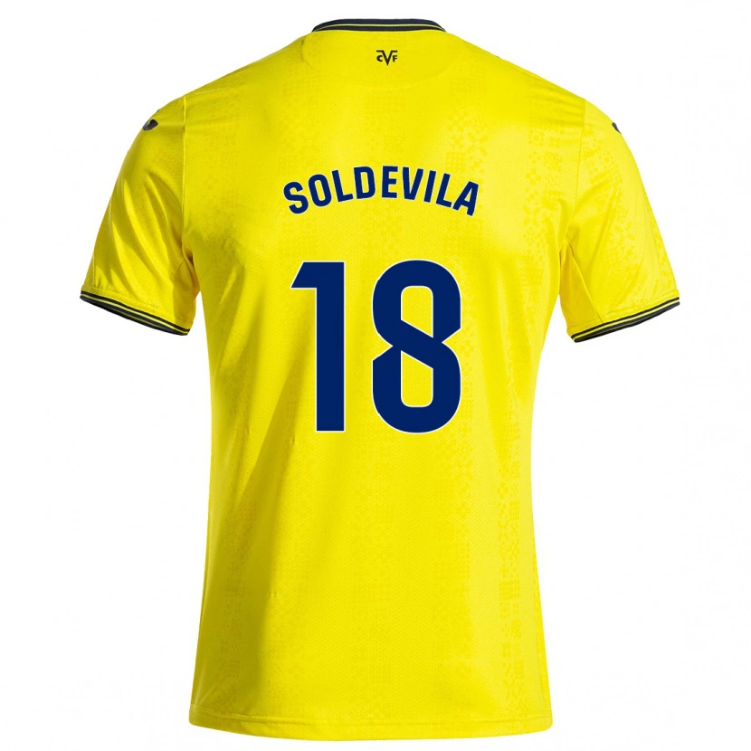 Danxen Dame Paola Soldevila #18 Gul Svart Hjemmetrøye Drakt Trøye 2024/25 Skjorter T-Skjorte