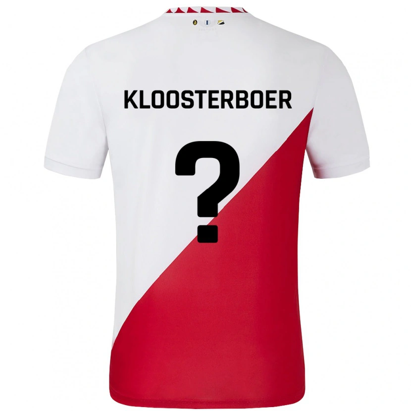 Danxen Dame Per Kloosterboer #0 Hvit Rød Hjemmetrøye Drakt Trøye 2024/25 Skjorter T-Skjorte